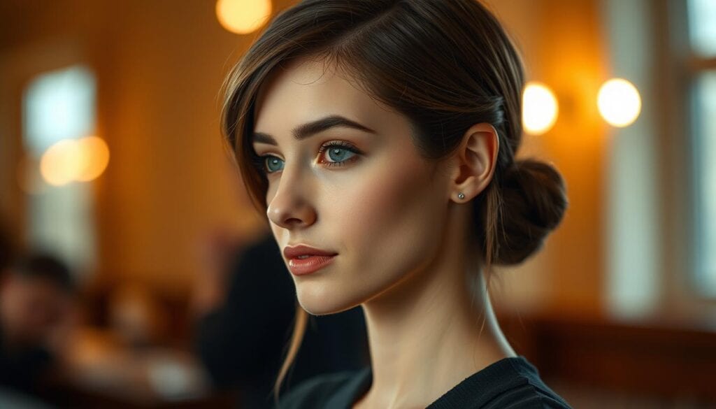 Seitenscheitel Styling Technik