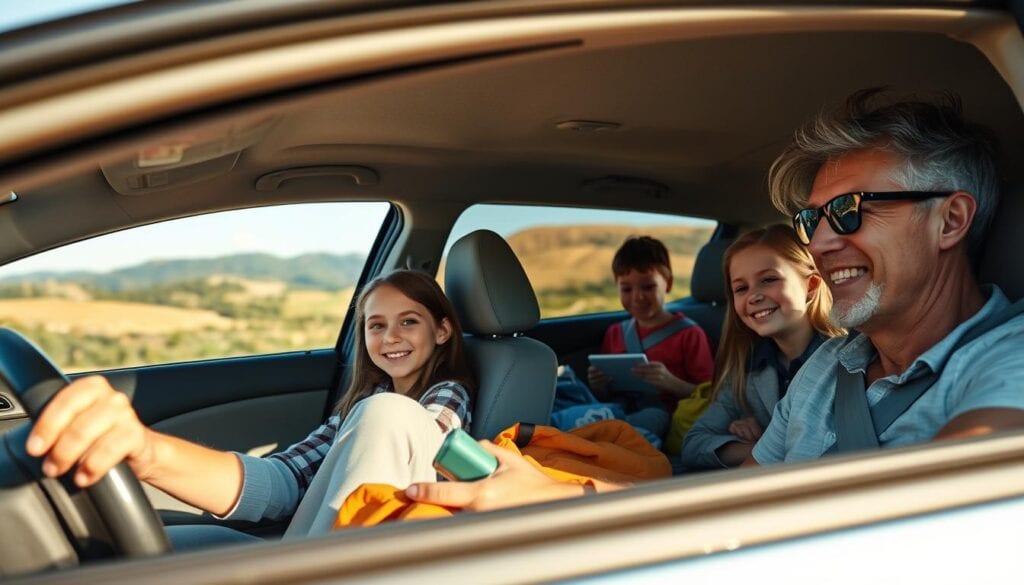 lange Fahrt mit Kindern