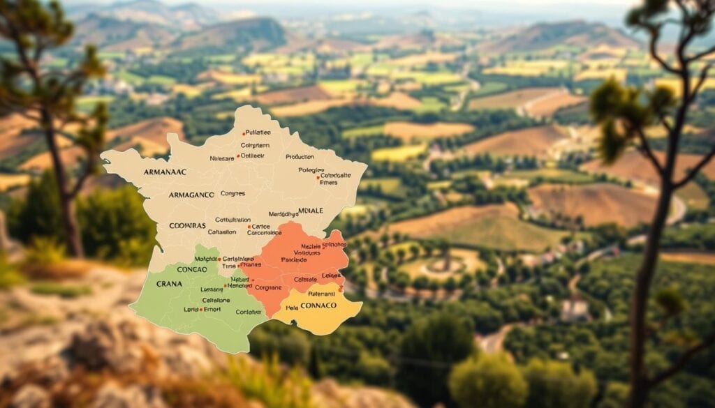 Herkunftsregionen von Armagnac und Cognac Herkunftsregionen von Armagnac und Cognac