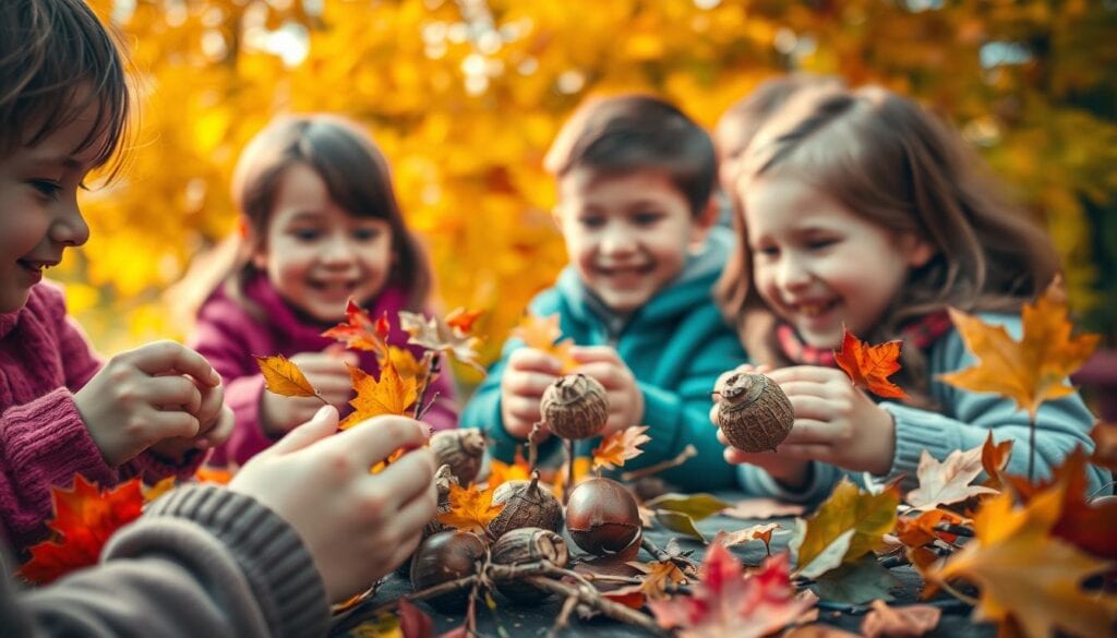 Kastanientiere basteln mit Kindern