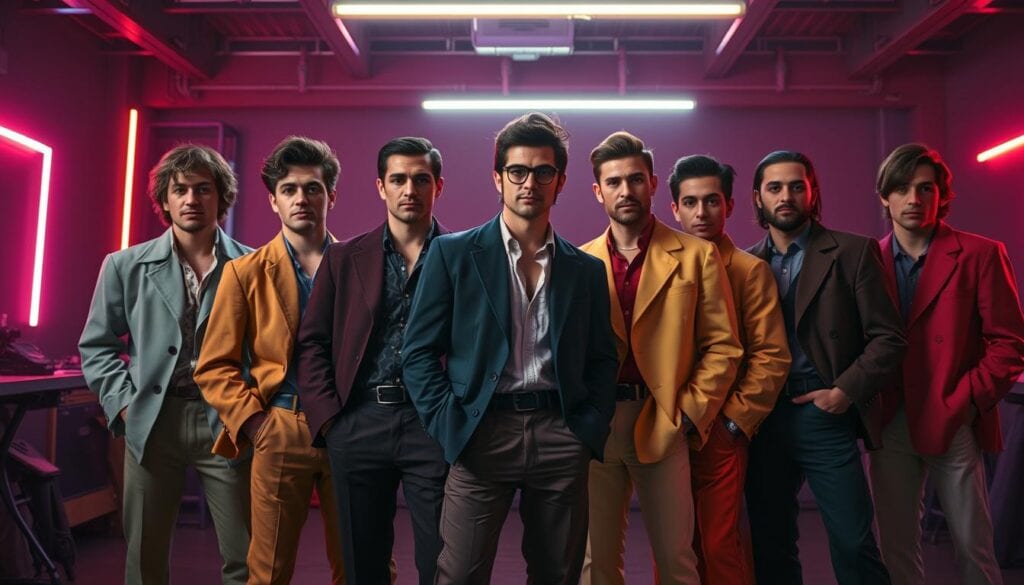 80er Jahre Männer Mode Styling