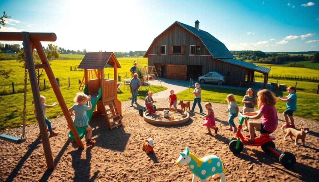 Bauernhof Spielplatz für Kinder