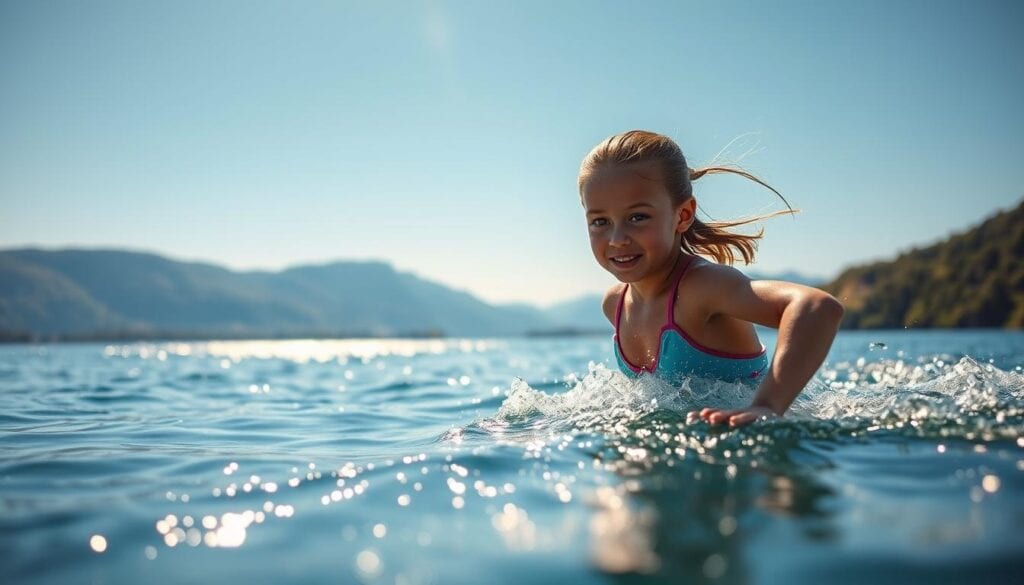 Mädchen beim Wassersport