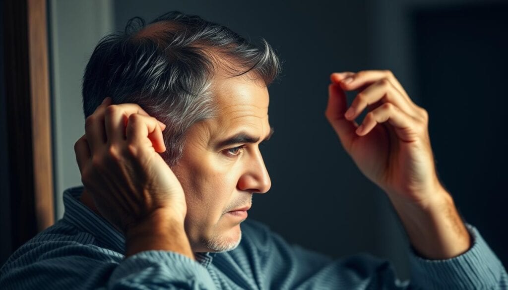 Männer Haarstyling Geheimratsecken