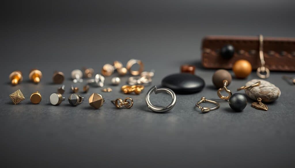 Herren-Ohrringe Materialien