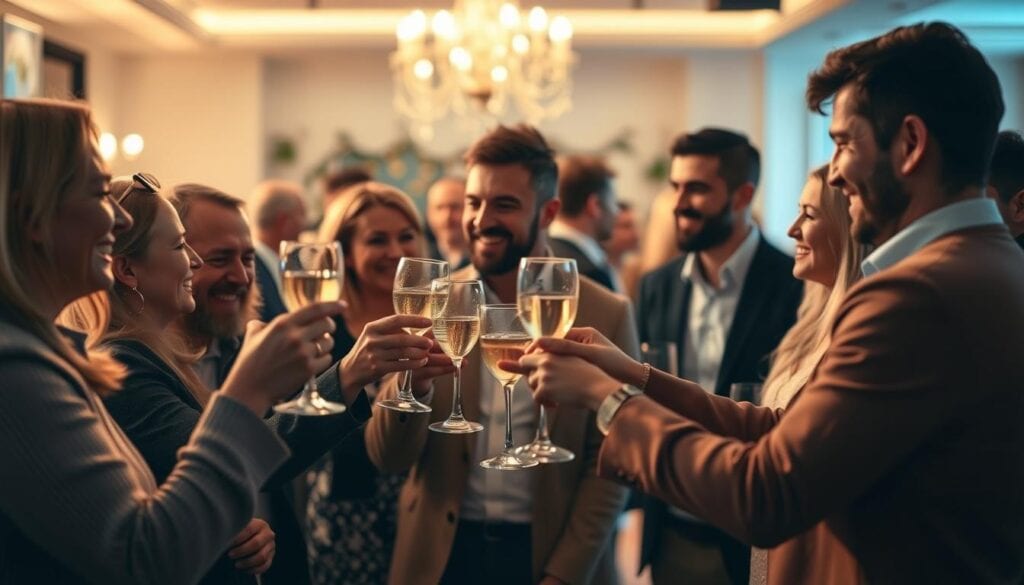 Neujahrswünsche und gesellschaftliche Verbindungen