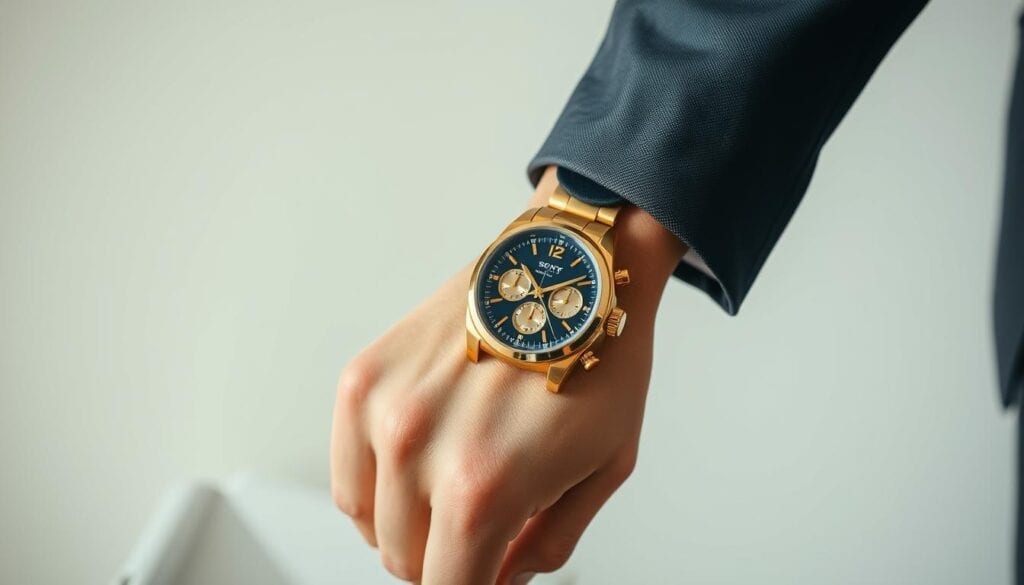 Goldene Chronograph Herren Styling Goldene Chronograph Herren Styling