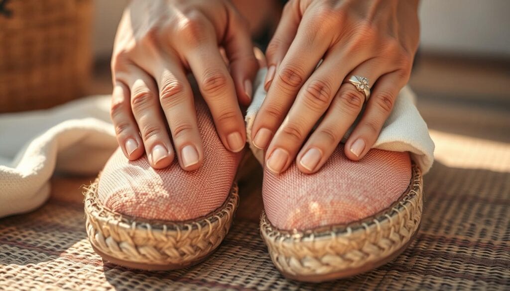 Pflege von traditionelle Espadrilles