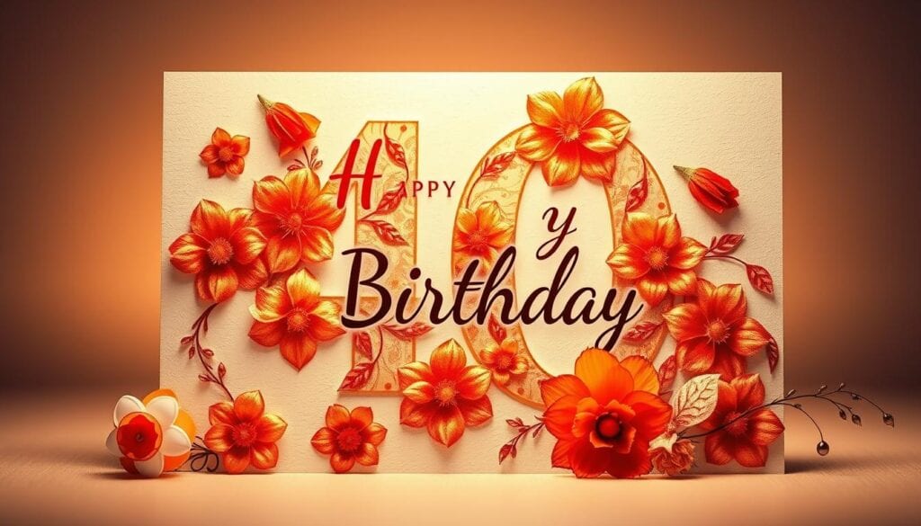 Glückwünsche zum 40. Geburtstag