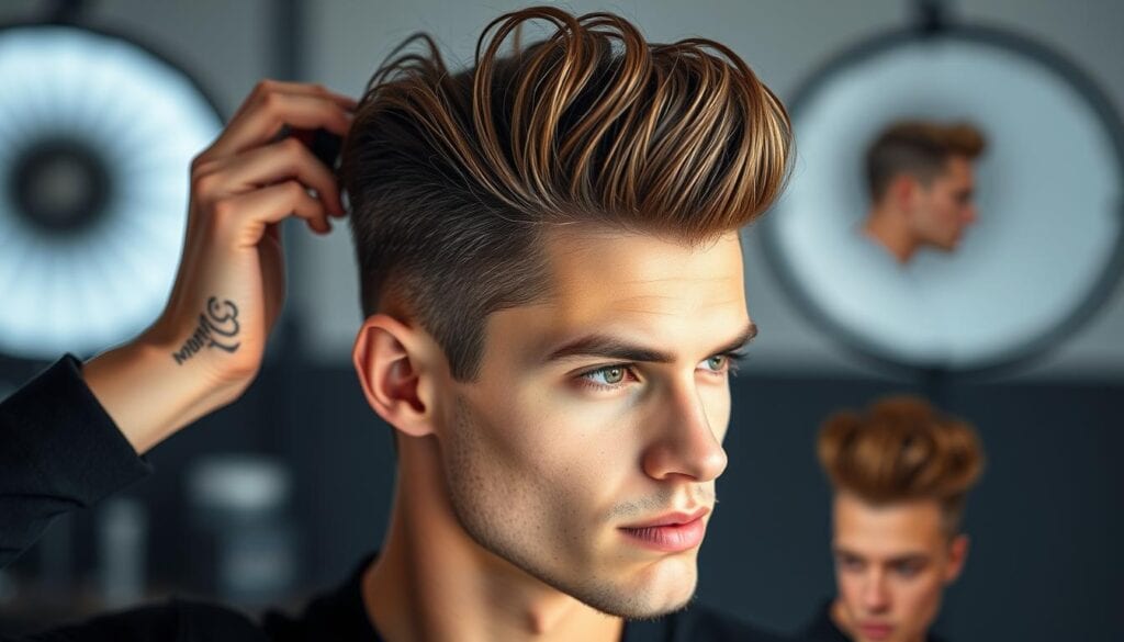 Männer Haarstyling Techniken