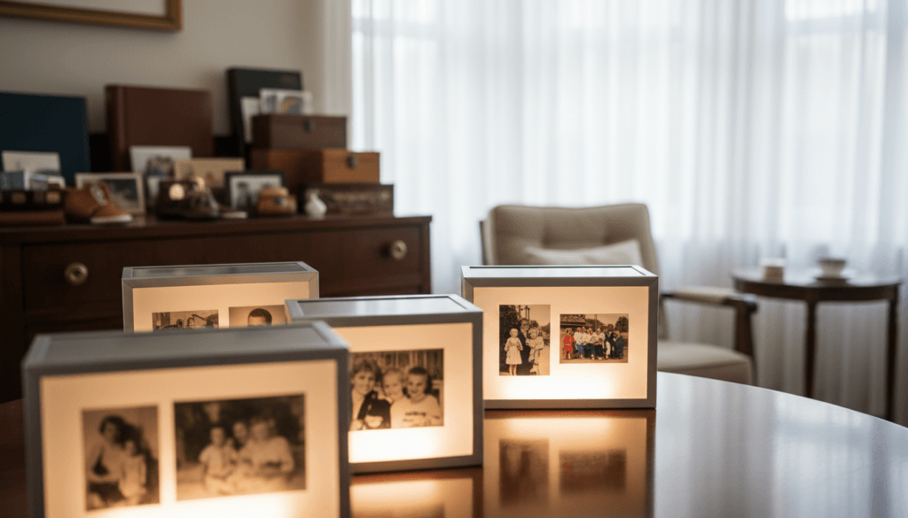 Leuchtkästen und Bildquellen für Erinnerungsfotos