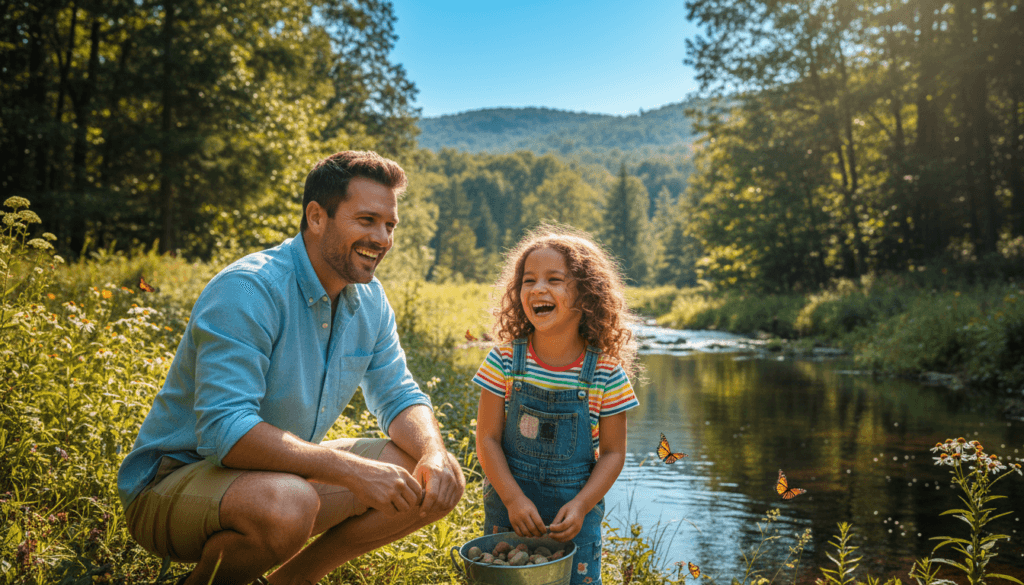 Outdoor Erlebnisse Vater Tochter