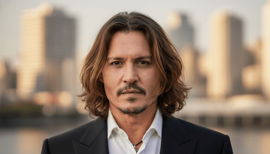 Johnny Depp Mittelscheitel Frisur