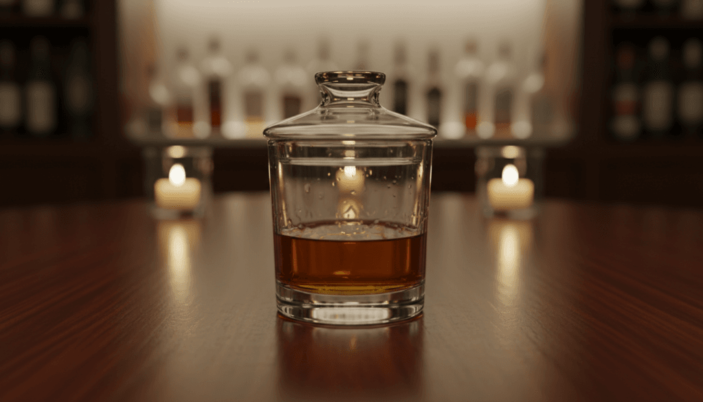 Whiskyglas mit Deckel