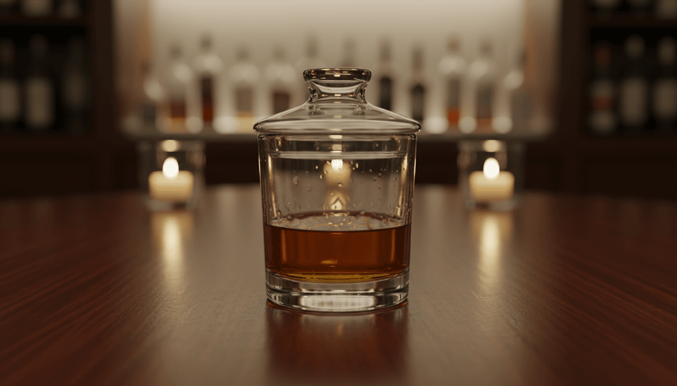 Whiskyglas mit Deckel