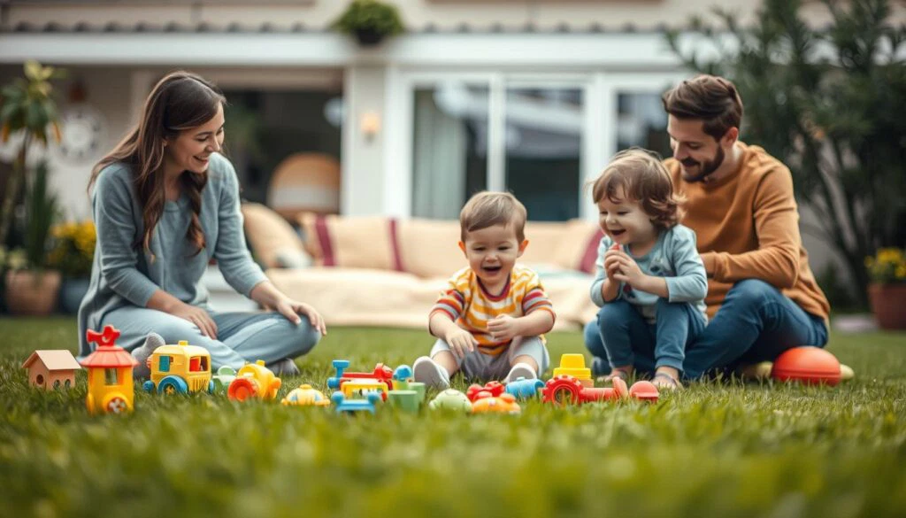 Eltern und Kinder beim Spielen