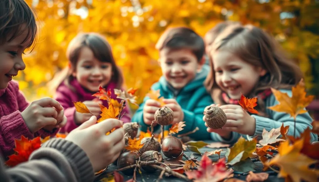 Kastanientiere basteln mit Kindern