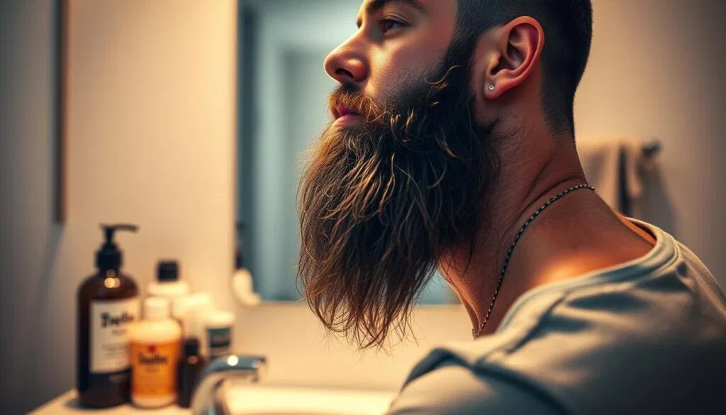 Moderne Bartpflege Routine