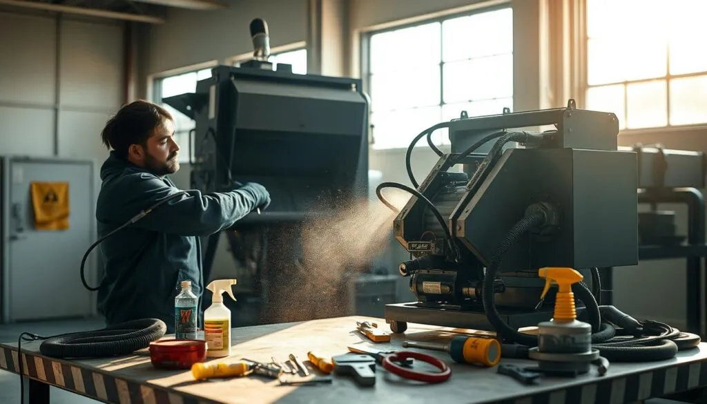 Wartung von Sandstrahlgeräten Wartung von Sandstrahlgeräten