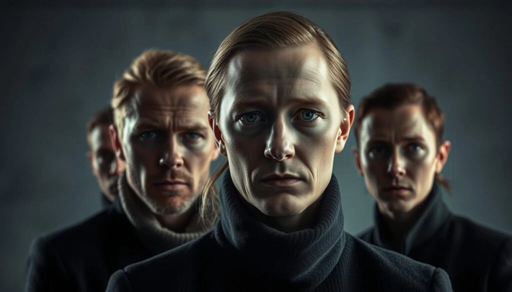 Skandinavische Schauspieler in dramatischen Serien