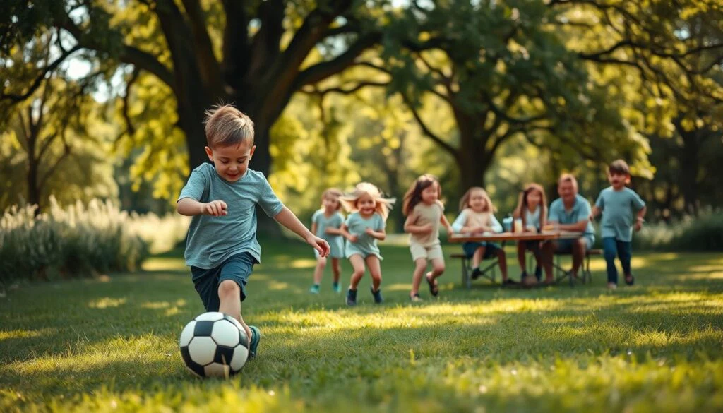 Kinder beim Outdoor-Sport Kinder beim Outdoor-Sport