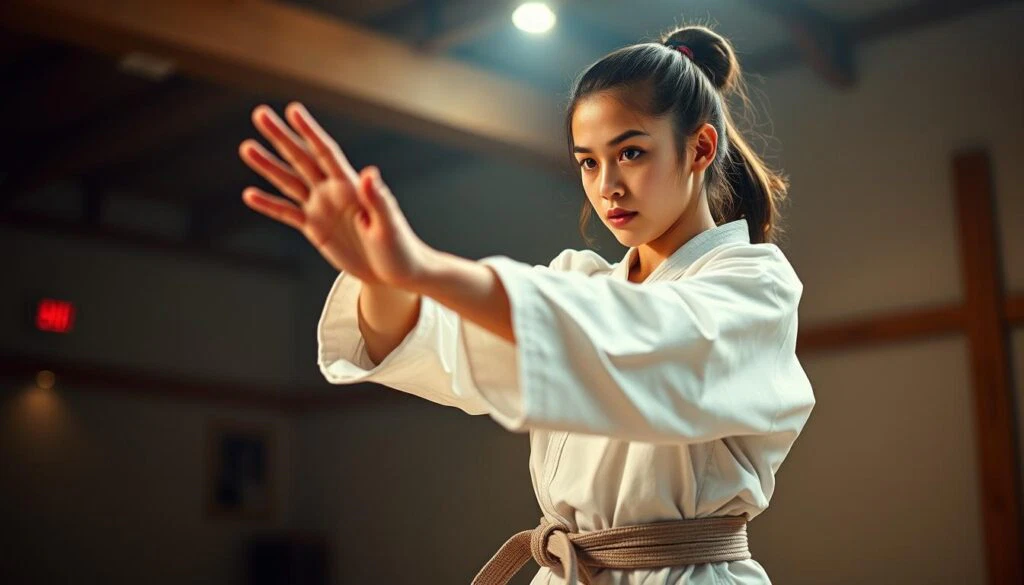 Mädchen Kampfsport Selbstverteidigung