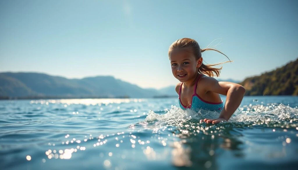 Mädchen beim Wassersport