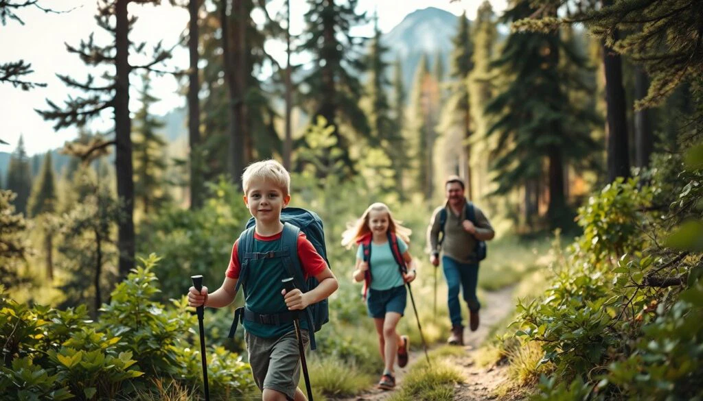 Wandern mit Kindern in der Natur Wandern mit Kindern in der Natur