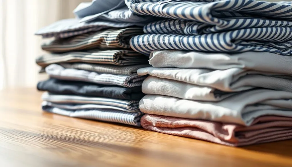 Hemden verschiedener Styles falten