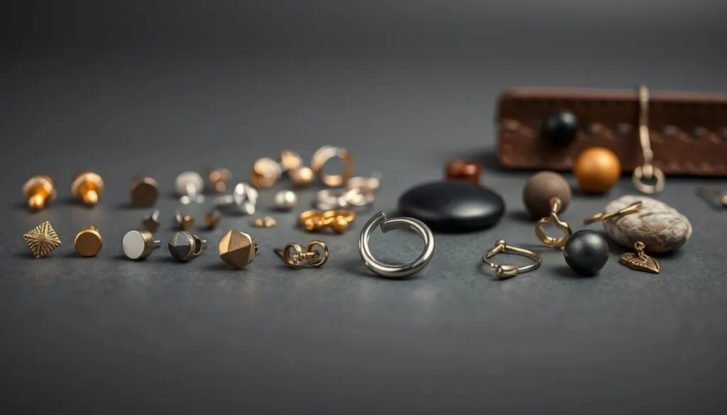 Herren-Ohrringe Materialien Herren-Ohrringe Materialien