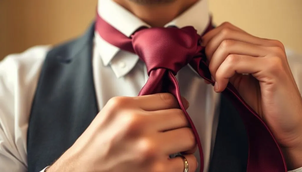 Krawattenbinden Schritt für Schritt Anleitung