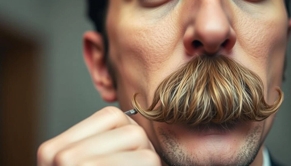 Zwirbelbart Styling Anleitung