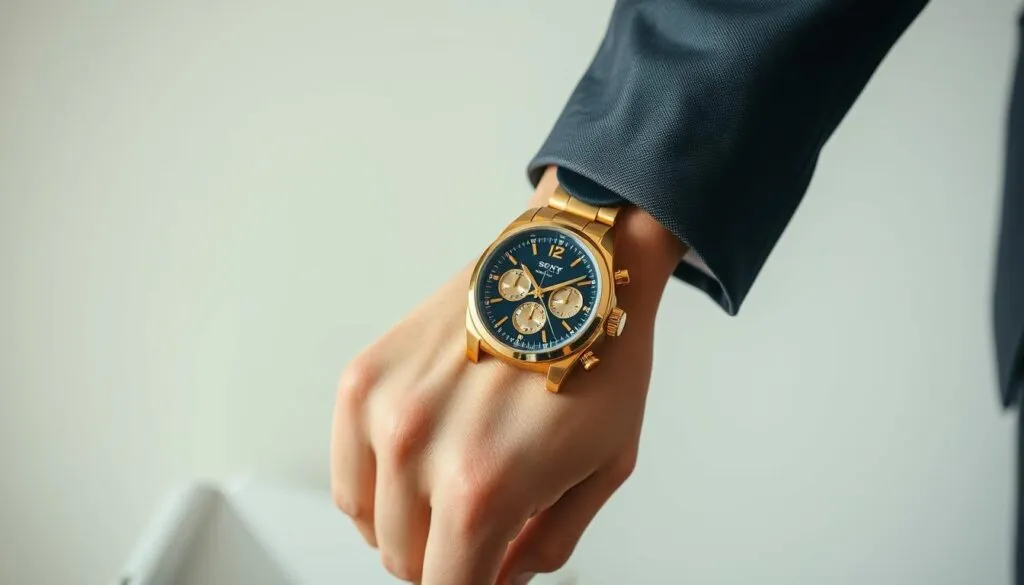 Goldene Chronograph Herren Styling