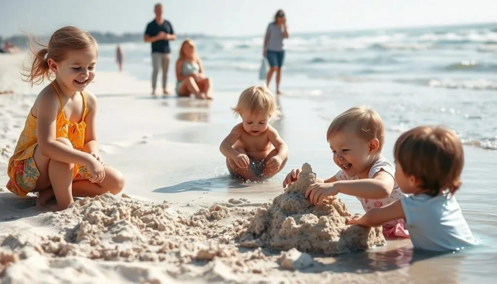 Kleinkindgerechte Strände Strandaktivitäten