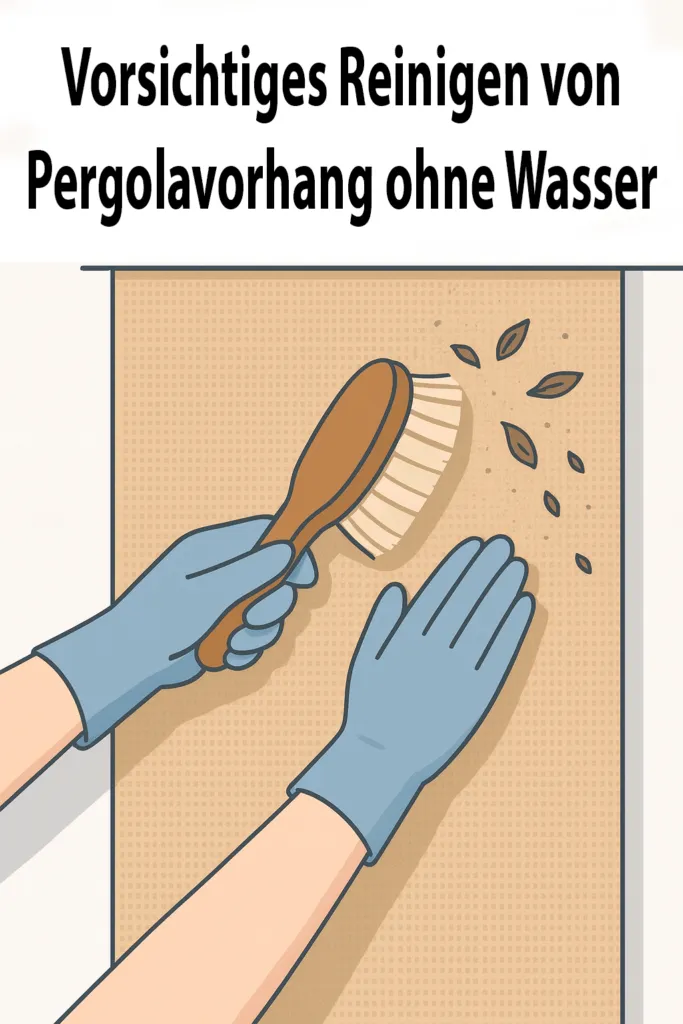 Reinigen von Pergolavorhang