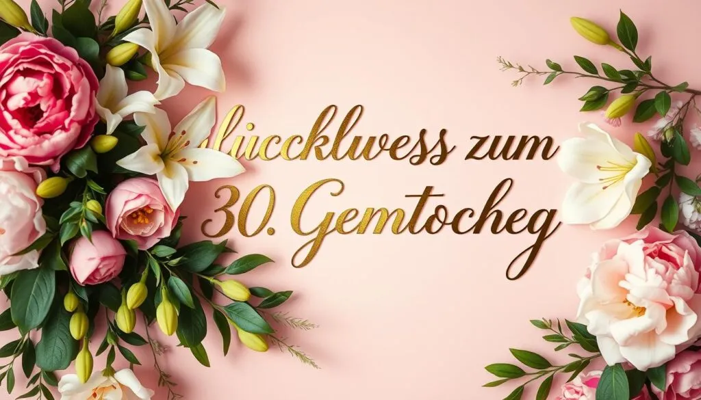 Glückwünsche zum 30. Geburtstag