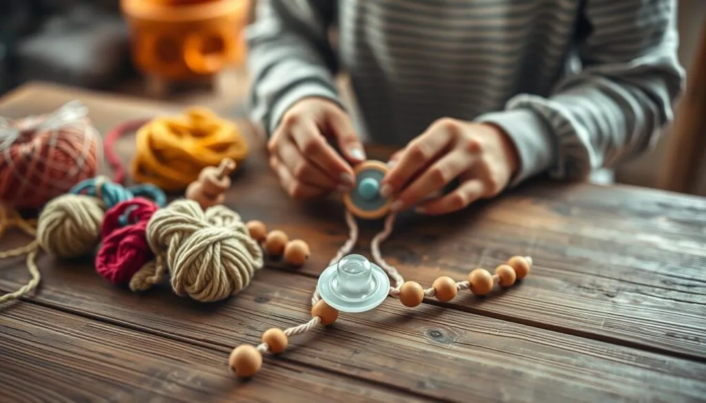 Schritt für Schritt Anleitung Schnullerkette basteln Schritt für Schritt Anleitung Schnullerkette basteln