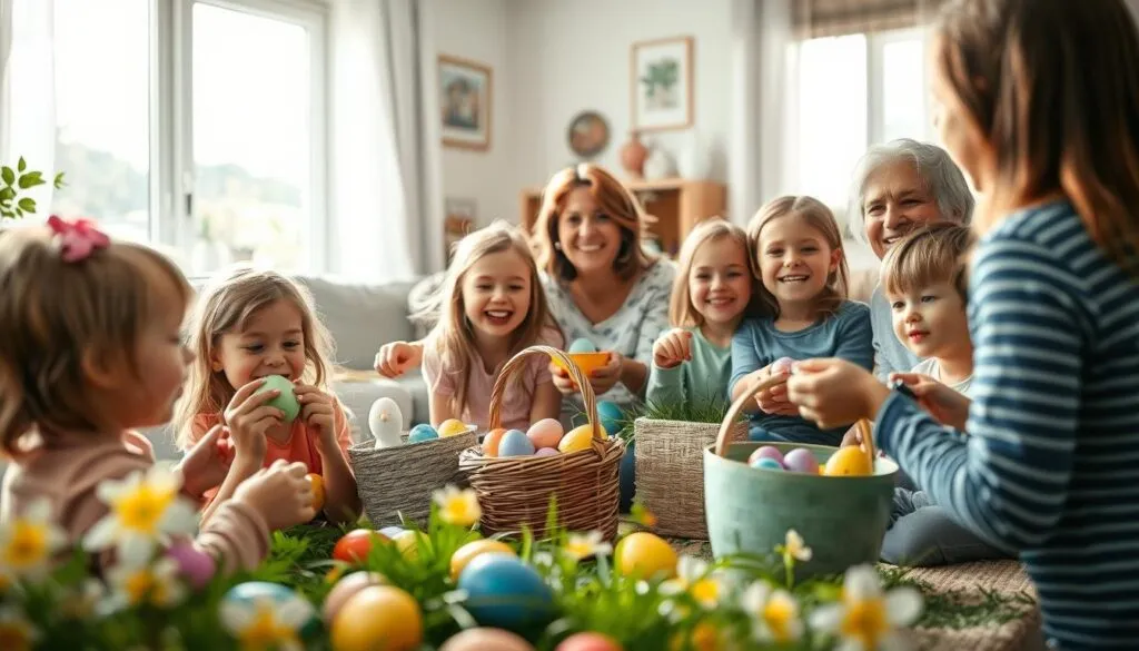 Ostergrüße Familie Kinder