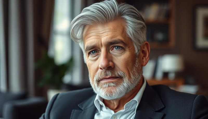 Graue Haare Herren Frisuren ab 50