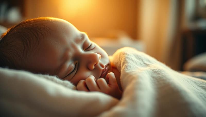 Baby zuckt im Schlaf