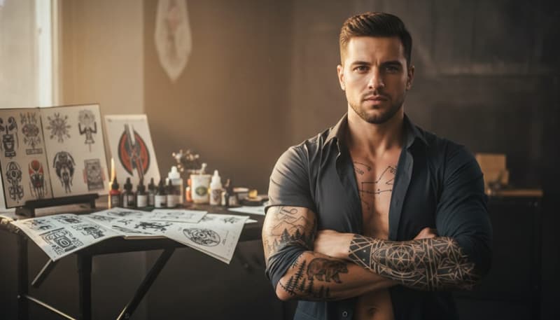 Ästhetische Tattoos Männer