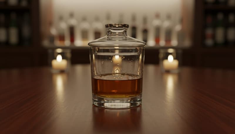 Whiskyglas mit Deckel