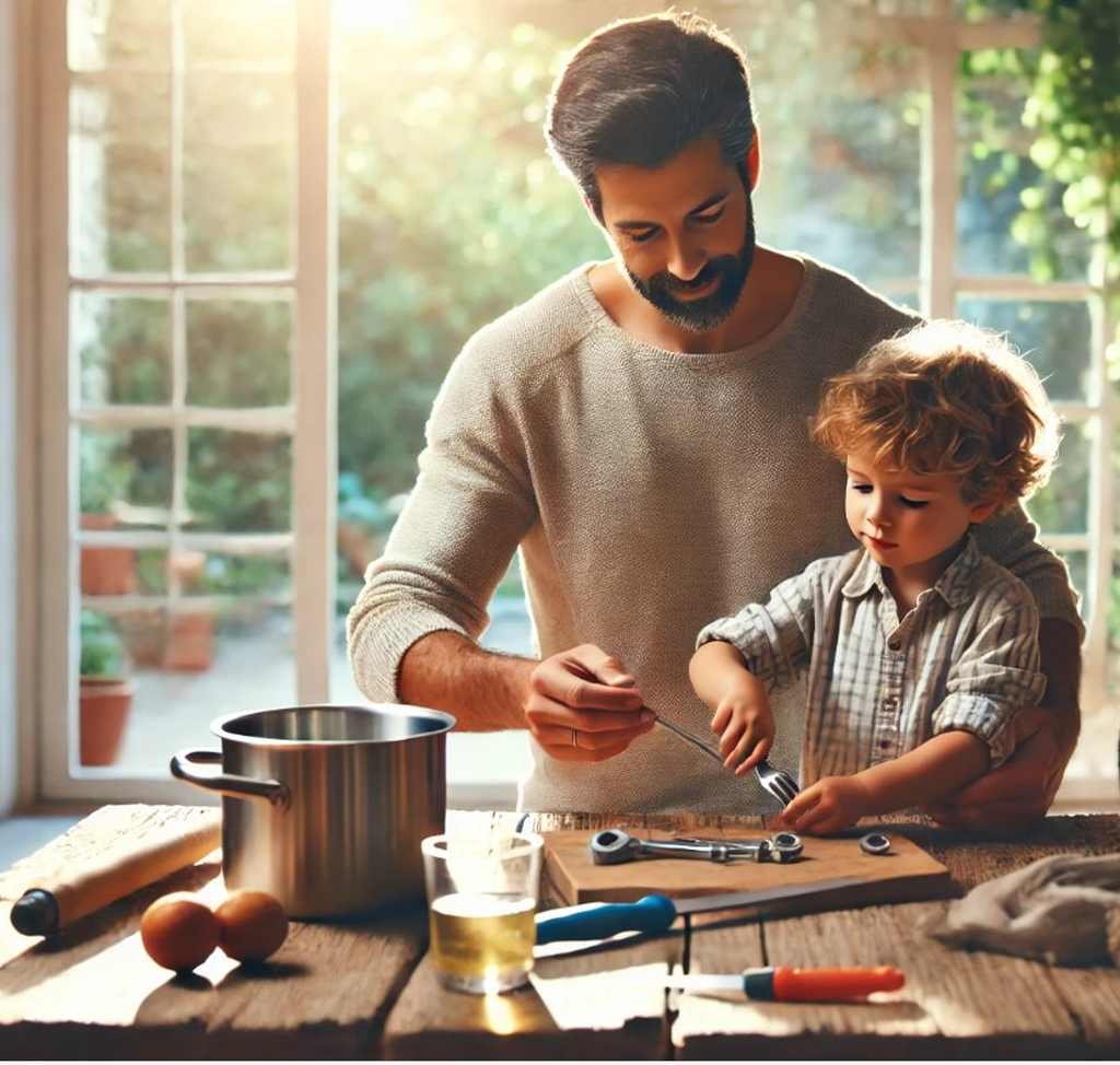 Vater mit Sohn Vater mit Sohn