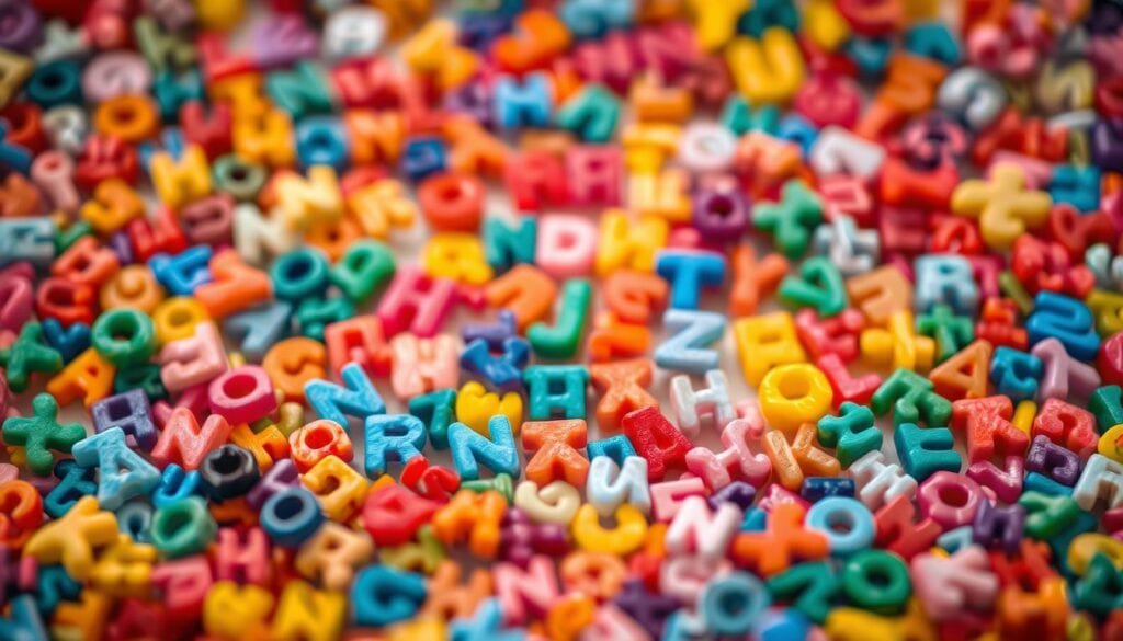 Buchstabenperlen Farben und Formen Buchstabenperlen Farben und Formen